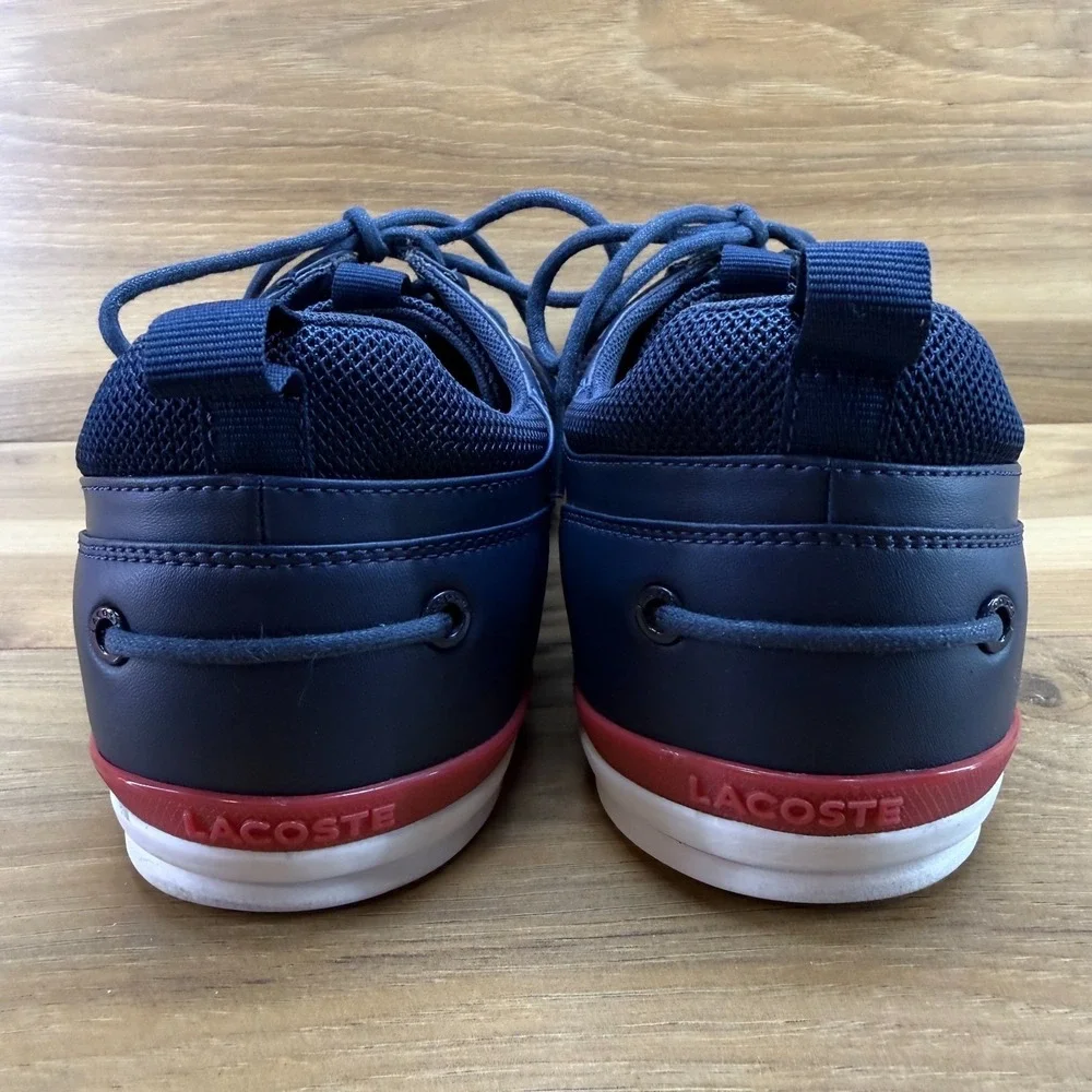Lacoste Marina Casual Sneakers Mens 12 Navy Blue Lifestyle Everyday Travel